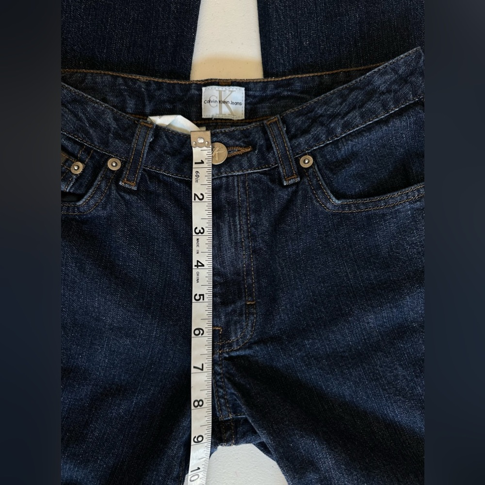 Vintage Y2K Calvin Klein Mid-Rise Flare Double Stone Wash Jeans Size 1 - Picture 6 of 12